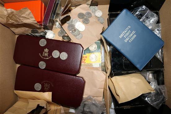 Collection of mainly British  silver and base metal coinage and tokens